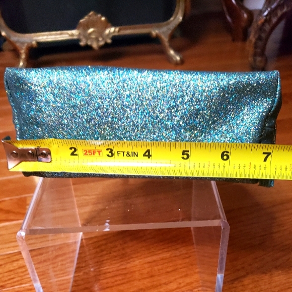 Cosmetic "Glam" bag sparkly turquoise small - Picture 3 of 4
